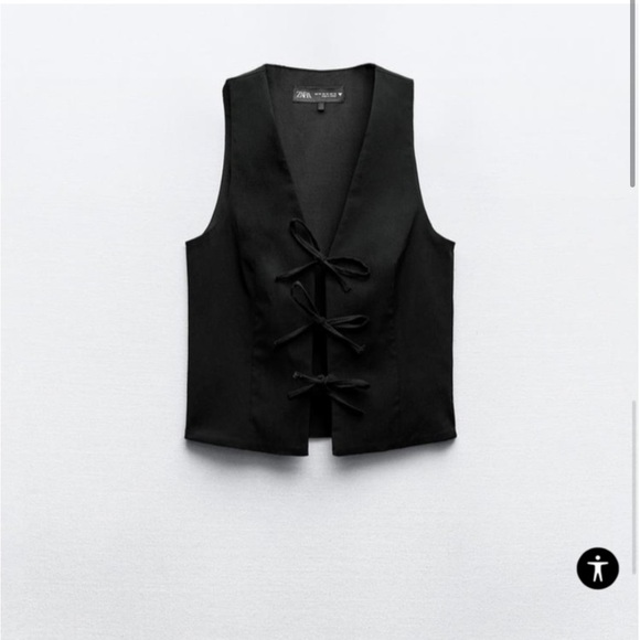 Zara tied stretch top (never worn) - Picture 4 of 11